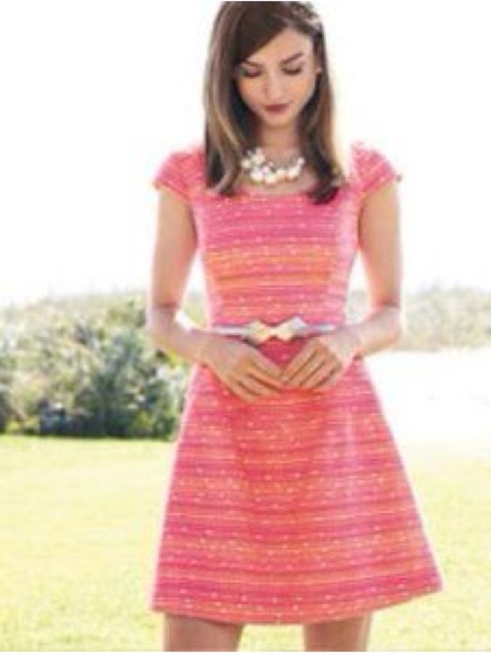Lilly Pulitzer Hot Pink Tweed Fit-and-Flare Rylan Dress